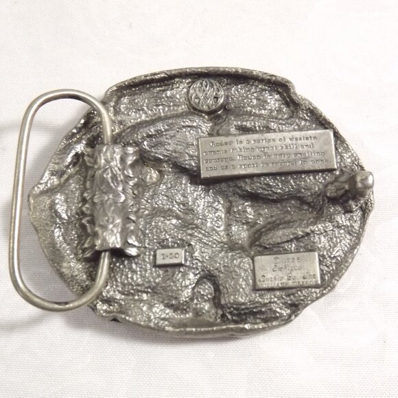 Vintage Siskiyou Pewter Rodeo Belt Buckle - Picture 8 of 8